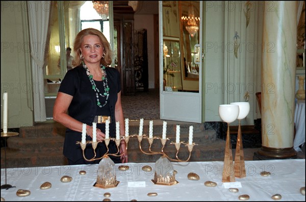 08/00/2001. Ira von Fürstenberg in Monaco for special exhibition of her personal collections of unusual objects.