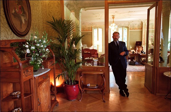 10/00/2001.  Close-up on luxury luggage Patrick Louis Vuitton in his workshop.