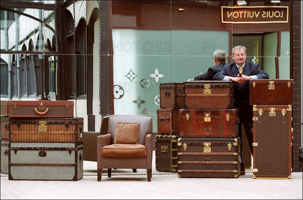 10/00/2001.  Close-up on luxury luggage Patrick Louis Vuitton in his workshop.