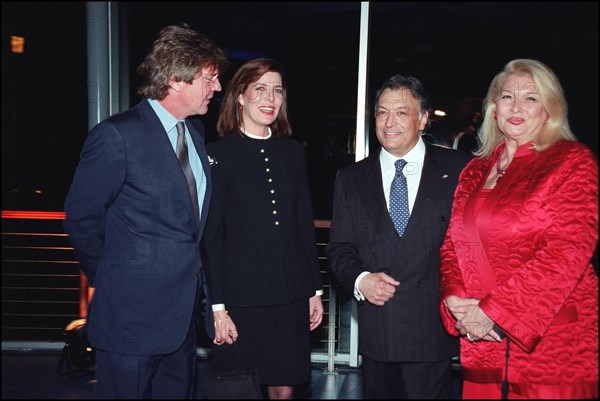 11/24/2001. Princess Caroline and husband Ernst August attend concert conducted by Zhubin Metha at Grimaldi Forum