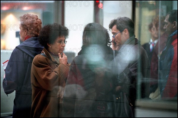 12/27/2001. EXCLUSIVE: Alleged WTC terrorist Zacarias Moussaoui's mother Aicha leaves for Washington with her son's new lawyer François Roux.