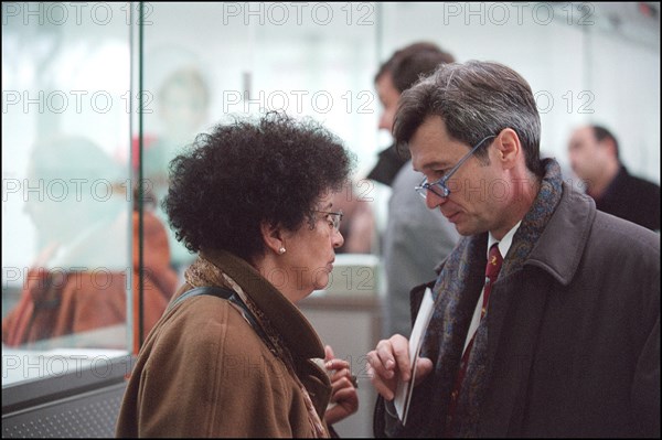 12/27/2001. EXCLUSIVE: Alleged WTC terrorist Zacarias Moussaoui's mother Aicha leaves for Washington with her son's new lawyer François Roux.