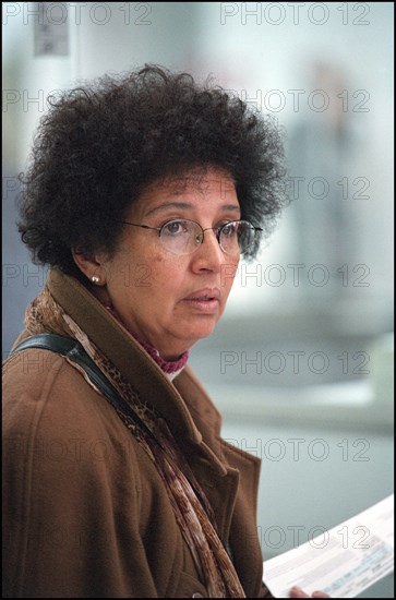 12/27/2001. EXCLUSIVE: Alleged WTC terrorist Zacarias Moussaoui's mother Aicha leaves for Washington with her son's new lawyer François Roux.