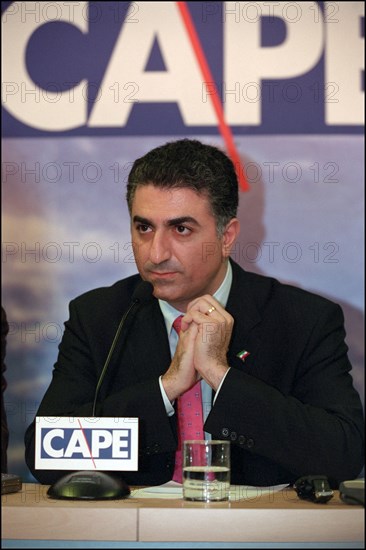 01/24/2002. Official visit of Reza Pahlavi in Paris.