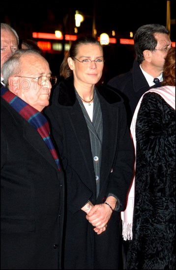 01/26/2002. Princess Stephanie and Prince Albert of Monaco celebrate Sainte Devote.