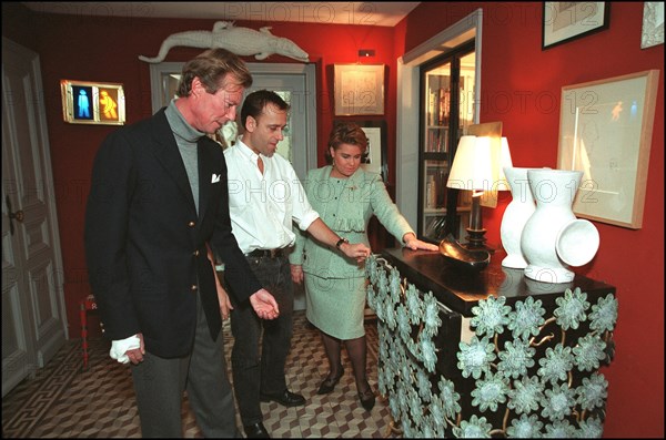 02/00/2002. EXCLUSIVE Grand duke and duchess of Luxembourg, Henri and Maria Theresa, in Paris