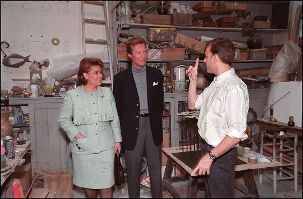 02/00/2002. EXCLUSIVE Grand duke and duchess of Luxembourg, Henri and Maria Theresa, in Paris