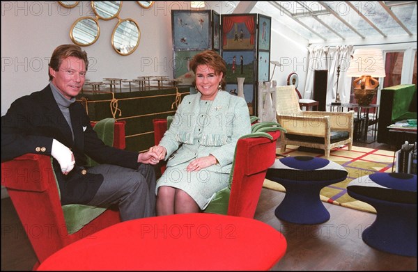 02/00/2002. EXCLUSIVE Grand duke and duchess of Luxembourg, Henri and Maria Theresa, in Paris