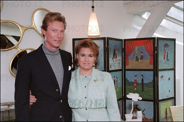 02/00/2002. EXCLUSIVE Grand duke and duchess of Luxembourg, Henri and Maria Theresa, in Paris