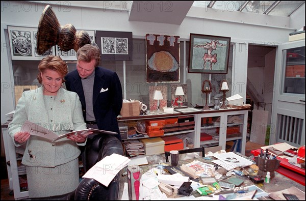 02/00/2002. EXCLUSIVE Grand duke and duchess of Luxembourg, Henri and Maria Theresa, in Paris