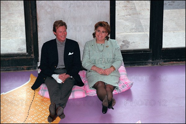 02/00/2002. EXCLUSIVE Grand duke and duchess of Luxembourg, Henri and Maria Theresa, in Paris