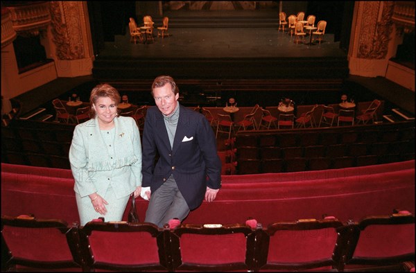 02/00/2002. EXCLUSIVE Grand duke and duchess of Luxembourg, Henri and Maria Theresa, in Paris