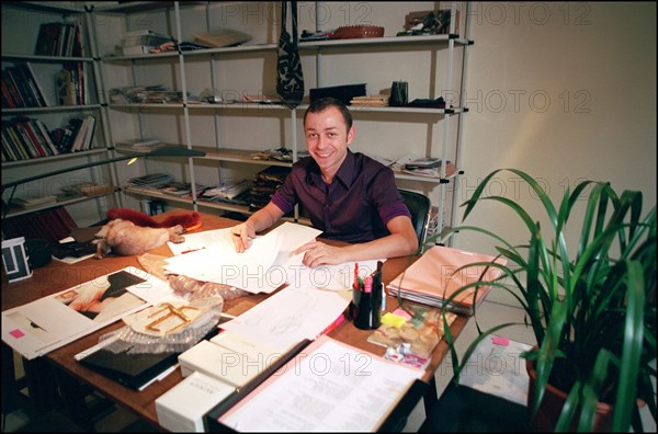 02/24/2002. EXCLUSIVE: Fashion Designer Laurent Mercier gives a shot in the arm to Balmain Haute Couture.