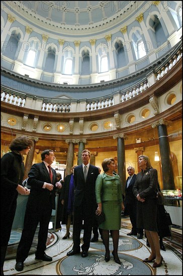 03/04/2002. Grand Duke Henry of Luxembourg and wife Maria-Teresa on visit in Ireland