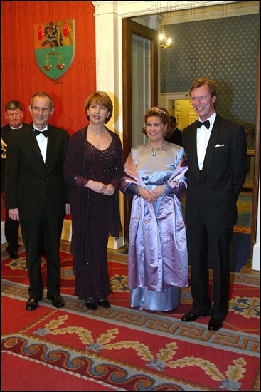03/04/2002. Grand Duke Henry of Luxembourg and wife Maria-Teresa on visit in Ireland