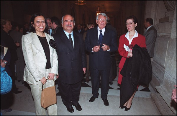 03/00/2002. EXCLUSIVE : Prince Hassan of Jordan visits French senate.