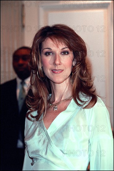 03/20/2002. Celine Dion promotes her new album in Paris