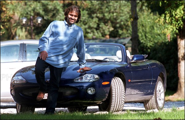 10/08/2001.  Close-up Andrea Bocelli at home.