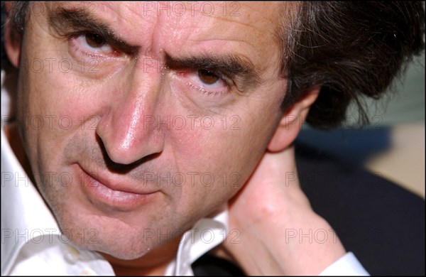 04/25/2002. Portrait of the philosopher Bernard Henri Levy.