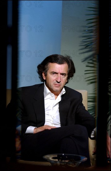 04/25/2002. Portrait of the philosopher Bernard Henri Levy.