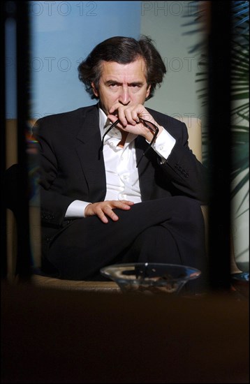 04/25/2002. Portrait of the philosopher Bernard Henri Levy.