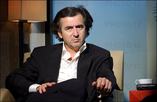 04/25/2002. Portrait of the philosopher Bernard Henri Levy.