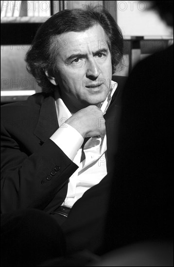 04/25/2002. Portrait of the philosopher Bernard Henri Levy.