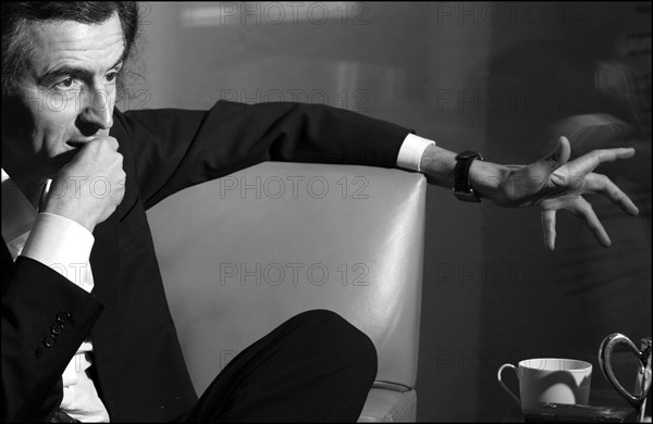 04/25/2002. Portrait of the philosopher Bernard Henri Levy.