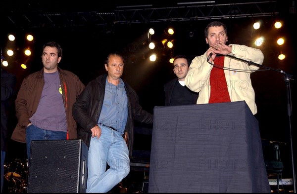 04/28/2002. French artists' meeting against "Front National" party in Paris