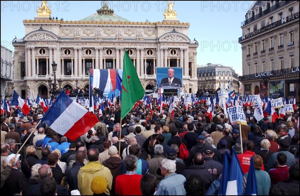 05/01/2002. National Front party demonstration in Paris