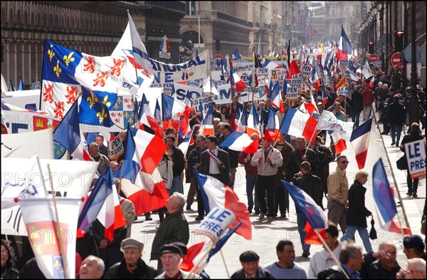 05/01/2002. National Front party demonstration in Paris