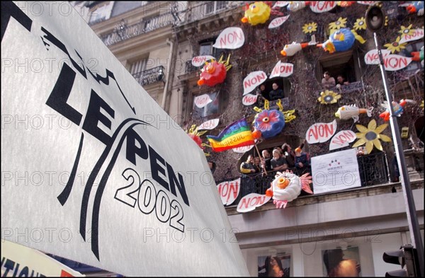 05/01/2002. National Front party demonstration in Paris