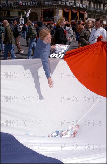 05/01/2002. National Front party demonstration in Paris