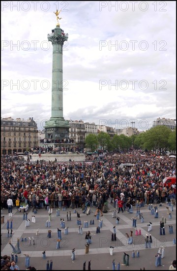 05/01/2002. Anti Le Pen demonstration in Paris