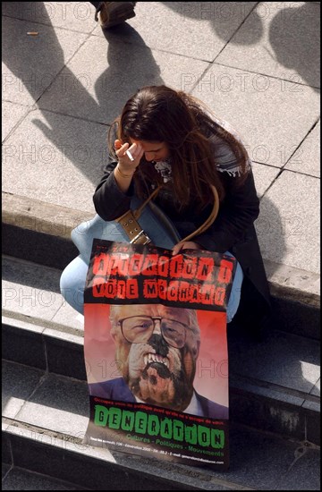 05/01/2002. Anti Le Pen demonstration in Paris