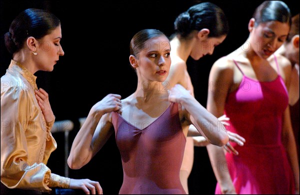 06/13/2002. Maurice Bejart's latest ballet "le concours" with Laetitia Pujol.