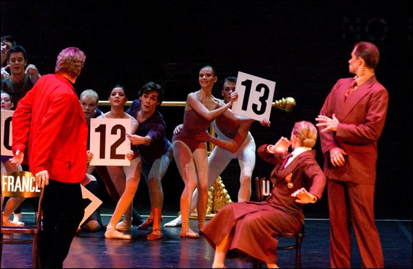 06/13/2002. Maurice Bejart's latest ballet "le concours" with Laetitia Pujol.