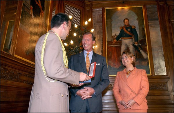 06/21/2002.  Grand Duke Henri of Luxembourg and wife Maria-Teresa