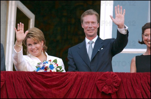 06/23/2002. Royal couple the Grand Duke Henri and the Grand Duchess Marie Teresa celebrate their country's national holiday in Luxembourg.