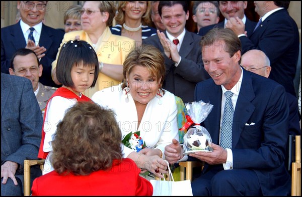 06/23/2002. Royal couple the Grand Duke Henri and the Grand Duchess Marie Teresa celebrate their country's national holiday in Luxembourg.