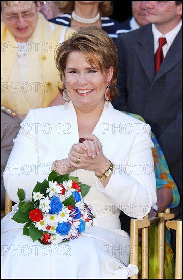 06/23/2002. Royal couple the Grand Duke Henri and the Grand Duchess Marie Teresa celebrate their country's national holiday in Luxembourg.