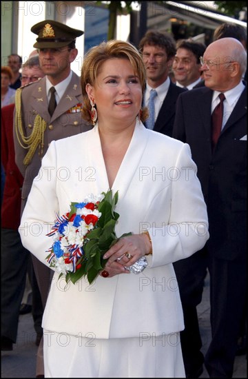 06/23/2002. Royal couple the Grand Duke Henri and the Grand Duchess Marie Teresa celebrate their country's national holiday in Luxembourg.