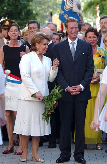 06/23/2002. Royal couple the Grand Duke Henri and the Grand Duchess Marie Teresa celebrate their country's national holiday in Luxembourg.