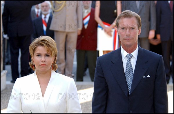 06/23/2002. Royal couple the Grand Duke Henri and the Grand Duchess Marie Teresa celebrate their country's national holiday in Luxembourg.