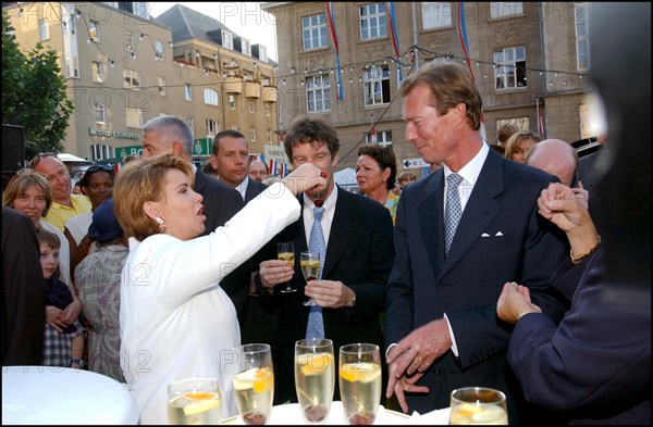 06/23/2002. Royal couple the Grand Duke Henri and the Grand Duchess Marie Teresa celebrate their country's national holiday in Luxembourg.