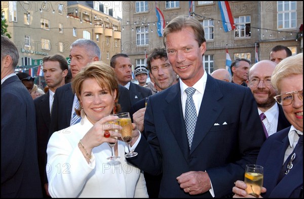 06/23/2002. Royal couple the Grand Duke Henri and the Grand Duchess Marie Teresa celebrate their country's national holiday in Luxembourg.