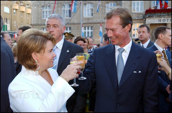 06/23/2002. Royal couple the Grand Duke Henri and the Grand Duchess Marie Teresa celebrate their country's national holiday in Luxembourg.