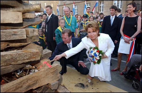 06/23/2002. Royal couple the Grand Duke Henri and the Grand Duchess Marie Teresa celebrate their country's national holiday in Luxembourg.