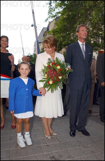 06/23/2002. Royal couple the Grand Duke Henri and the Grand Duchess Marie Teresa celebrate their country's national holiday in Luxembourg.