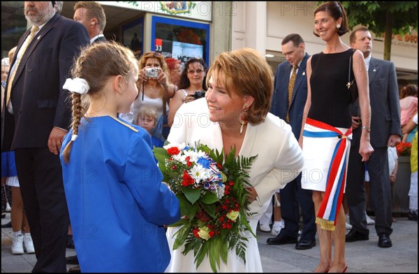 06/23/2002. Royal couple the Grand Duke Henri and the Grand Duchess Marie Teresa celebrate their country's national holiday in Luxembourg.